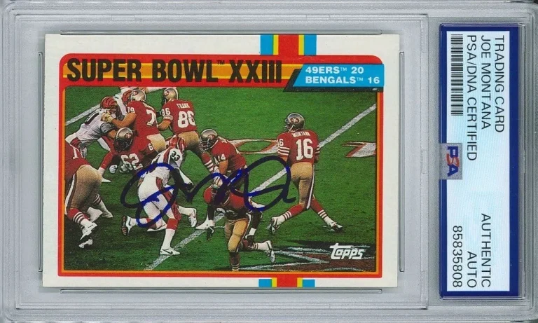 Joe Montana Signed 1989 Topps #1 Card PSA 85835808 GEM MINT 10 AUTO