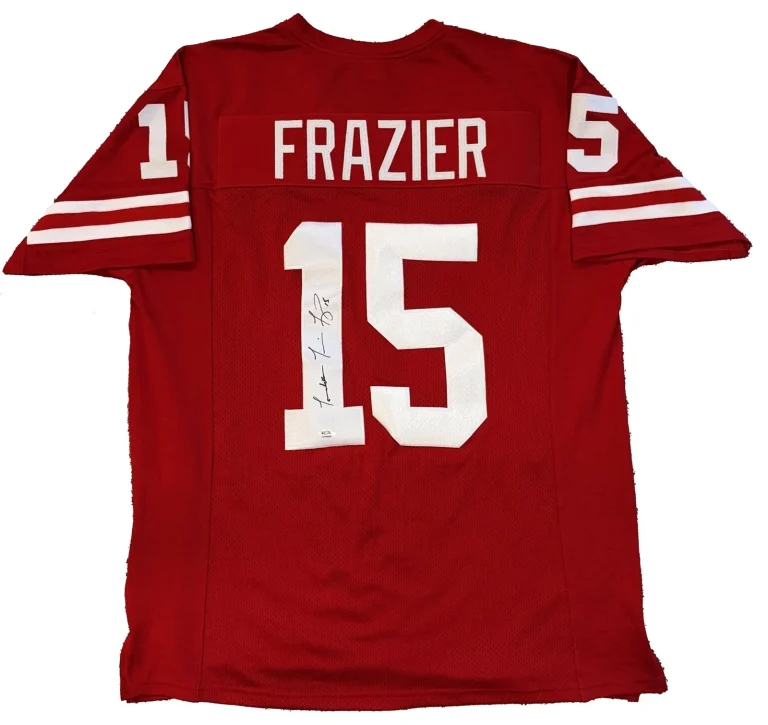 TOMMIE FRAZIER SIGNED HUSKERS JERSEY PSA DNA W/ TOUCHDOWN TOMMIE INSC