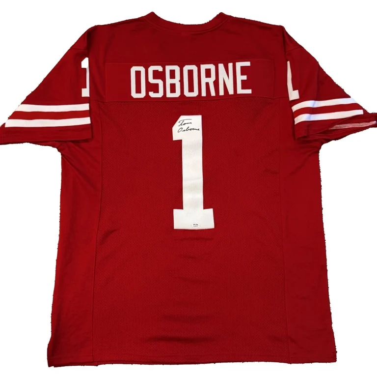 TOM OSBORNE SIGNED NEBRASKA CORNHUSKERS JERSEY PSA DNA