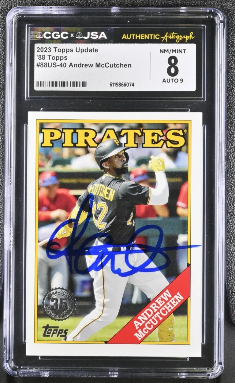 ANDREW MCCUTCHEN SIGNED 2023 TOPPS UPDATE '88 CARD #88US-40 CGC 8 JSA 9 AUTO