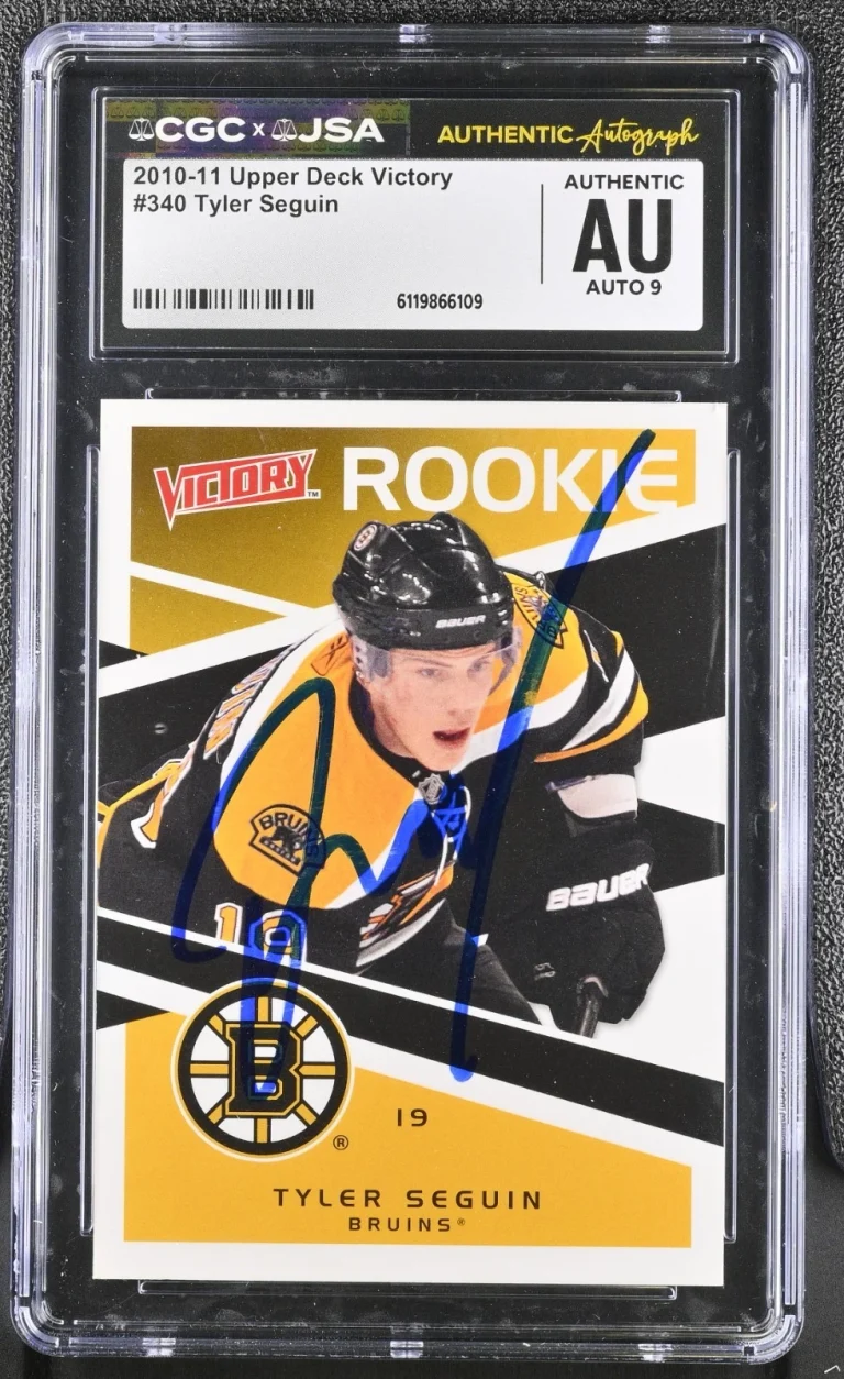 TYLER SEGUIN SIGNED 2010-11 UPPER DECK VICTORY ROOKIE CARD 340 CGC AU JSA 9 AUTO