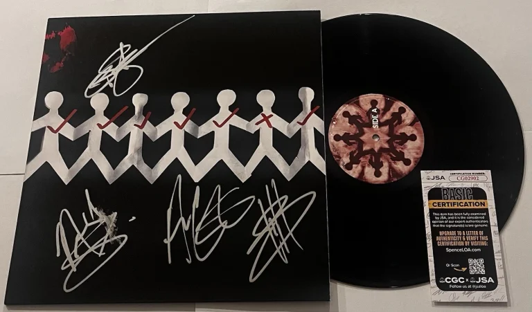 THREE DAYS GRACE SIGNED ONE X LP VINYL RECORD ALBUM ADAM GONTIER +3 JSA COA