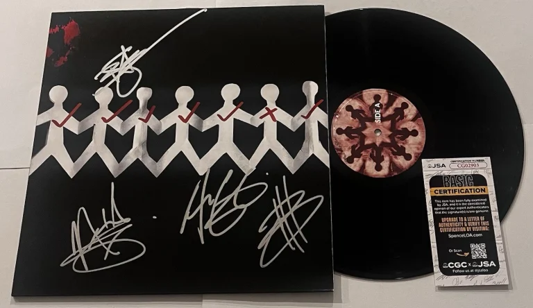 THREE DAYS GRACE SIGNED ONE X LP VINYL RECORD ALBUM ADAM GONTIER +3 JSA COA