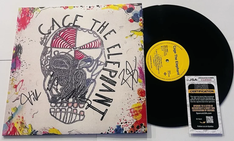 CAGE THE ELEPHANT BAND SIGNED LP VINYL RECORD ALBUM MATT SHULTZ +3 JSA COA