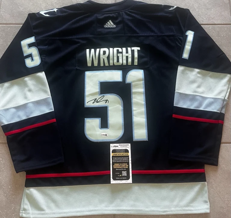 SHANE WRIGHT SIGNED SEATTLE KRAKEN HOCKEY JERSEY JSA COA