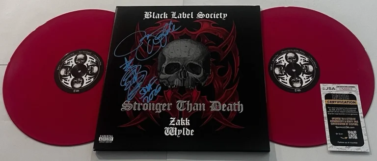 ZAKK WYLDE SIGNED BLACK LABEL SOCIETY STRONGER THAN DEATH VINYL RECORD ALBUM JSA