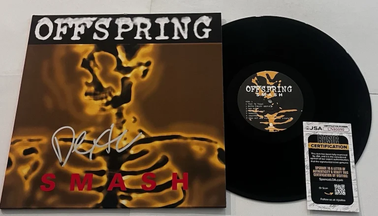 DEXTER HOLLAND THE OFFSPRING SIGNED SMASH LP VINYL RECORD ALBUM JSA COA