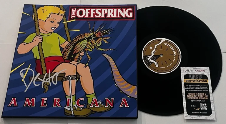 DEXTER HOLLAND THE OFFSPRING SIGNED AMERICANA LP VINYL RECORD ALBUM JSA COA