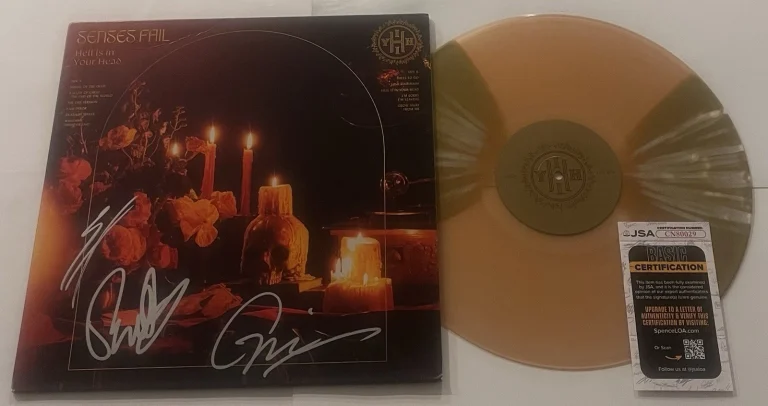 SENSES FAIL SIGNED HELL IS IN YOUR HEAD LP VINYL RECORD ALBUM BUDDY NIELSEN JSA