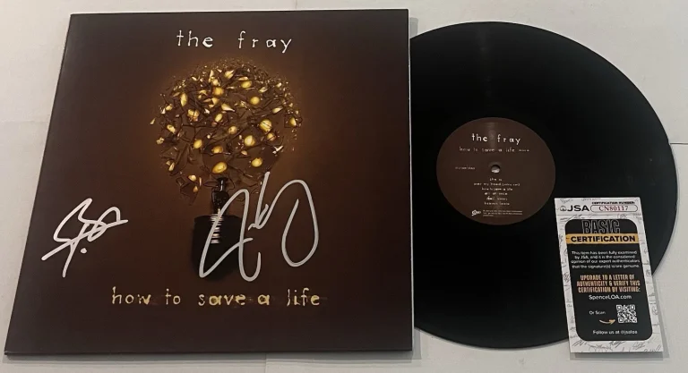 THE FRAY BAND SIGNED HOW TO SAVE A LIFE LP VINYL RECORD ALBUM JOE KING BEN JSA