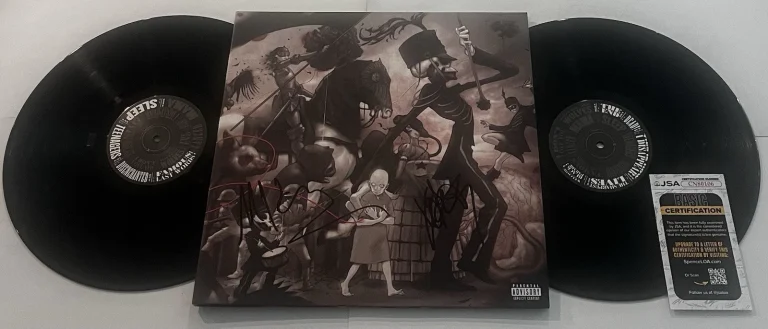 MY CHEMICAL ROMANCE SIGNED THE BLACK PARADE VINYL RECORD ALBUM FRANK MIKEY JSA
