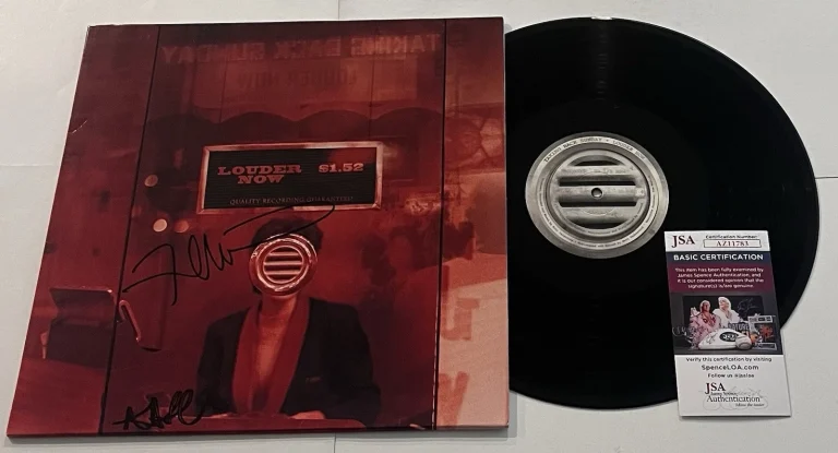 TAKING BACK SUNDAY SIGNED LOUDER NOW LP VINYL RECORD ADAM LAZZARA FRED JSA COA