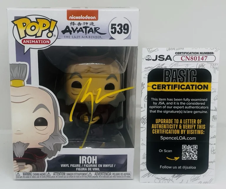 GREG BALDWIN SIGNED IROH POP FUNKO FIGURE AVATAR THE LAST AIRBENDER JSA COA