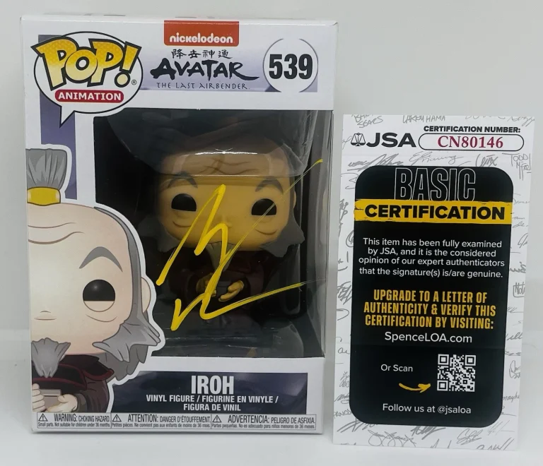 GREG BALDWIN SIGNED IROH POP FUNKO FIGURE AVATAR THE LAST AIRBENDER JSA COA