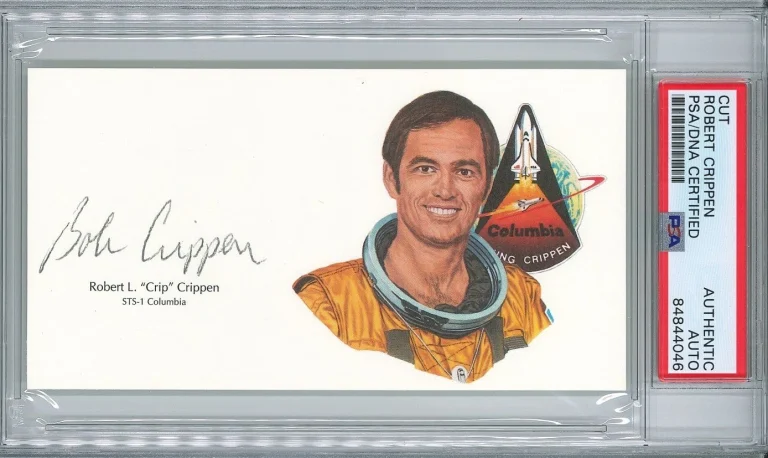 Robert Crippen Signed Cut Signature PSA/DNA Encapsulated STS-1 Space Shuttle