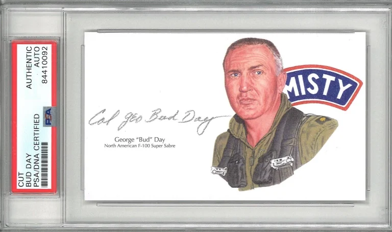 George Bud Day Signed Cut Signature PSA/DNA Medal of Honor GOE