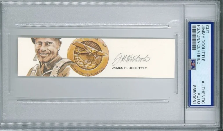 Jimmy Doolittle Signed Cut Signature PSA/DNA Doolittle Raider Medal Honor GOE