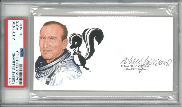 Robert Gilliland Signed Cut Signature PSA/DNA First SR-71 Pilot GOE
