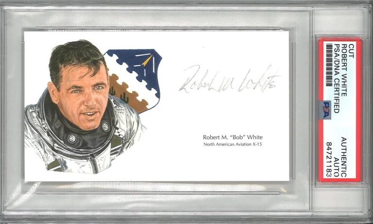 Robert M White Signed Cut Signature PSA/DNA X-15 Pilot GOE