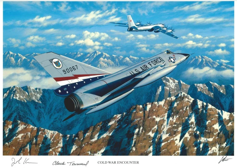 John Kane Chuck Townsend Signed Cold War Encounter Print Stan Stokes AIV