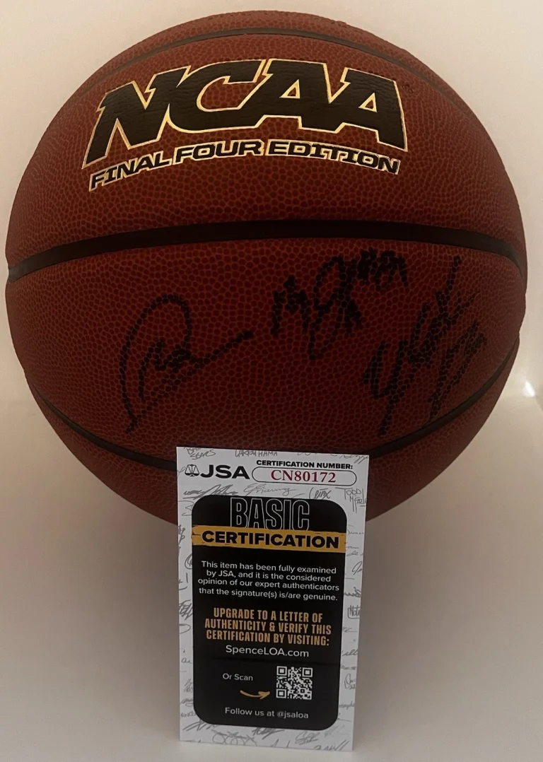 YAXEL LENDEBORG ADAY MARA MOREZ SIGNED NCAA FINAL FOUR BASKETBALL MICHIGAN JSA
