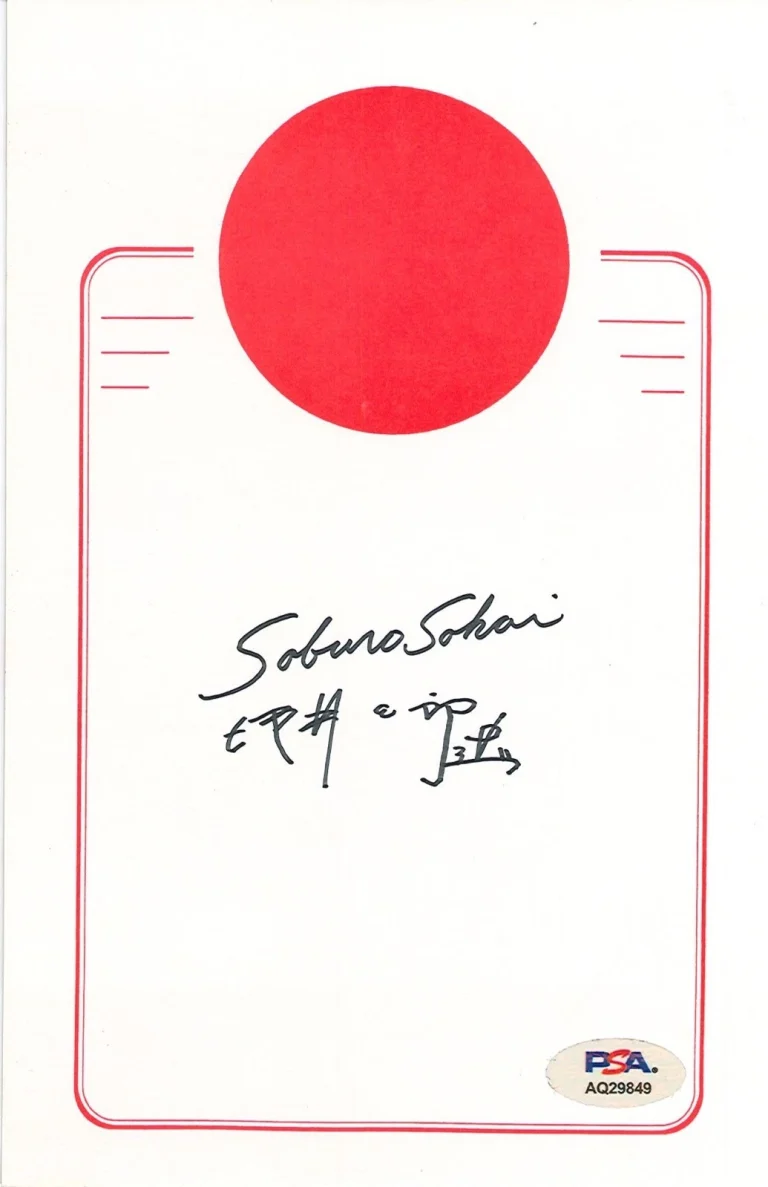 Saburo Sakai Signed Bookplate PSA DNA Authenticated WWII Japanese Ace