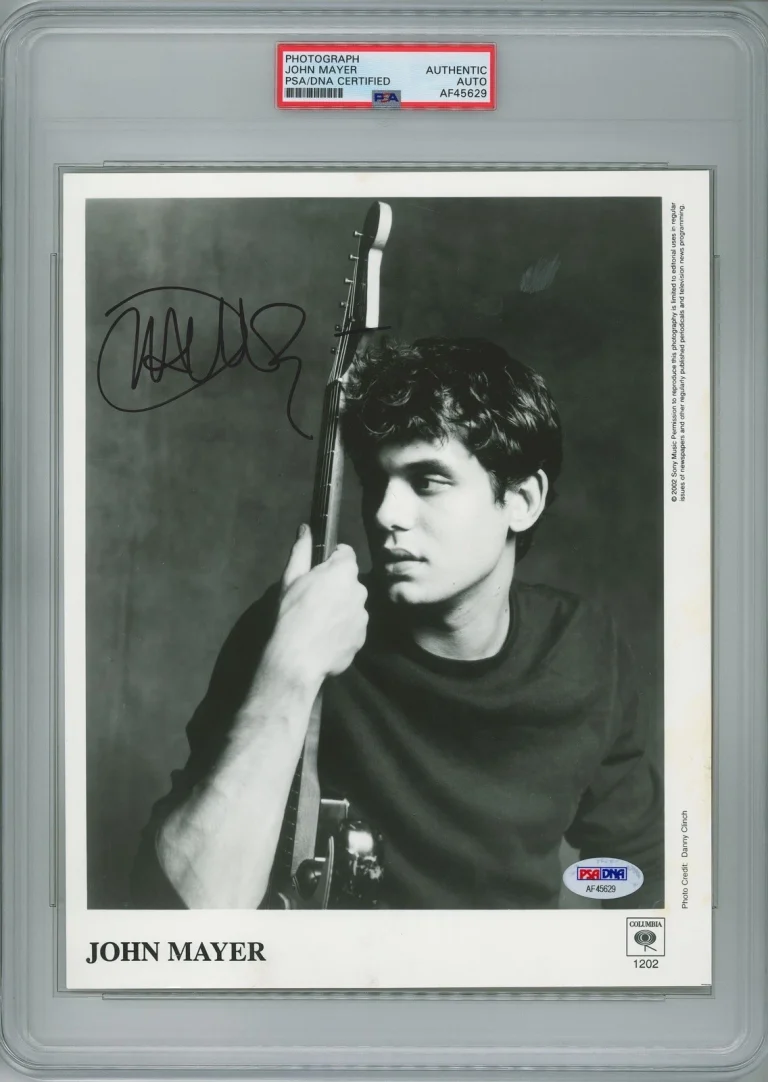 John Mayer Signed 8x10 Photograph PSA DNA Encapsulated w/ LOA Full Signature 29