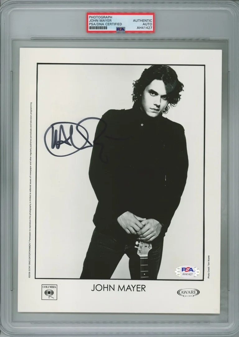 John Mayer Signed 8x10 Photograph PSA DNA Encapsulated w/ LOA Full Signature 27