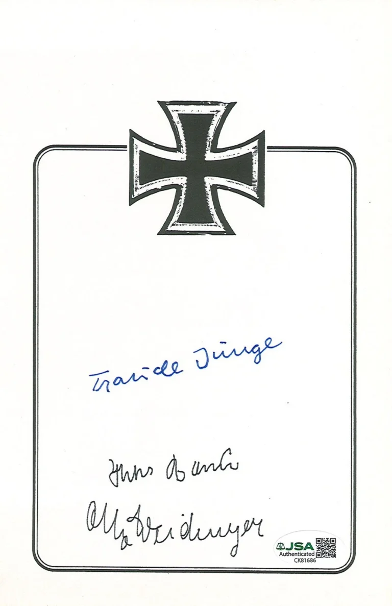 WWII German Personalities Signed Bookplate JSA COA Junge Baur Weidinger
