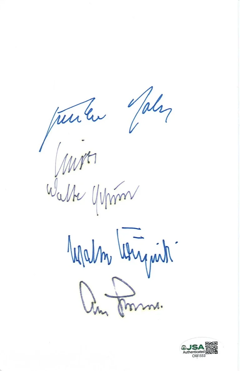 WWII German Aces Signed Bookplate JSA COA Galland Rall Krupinski Schuck