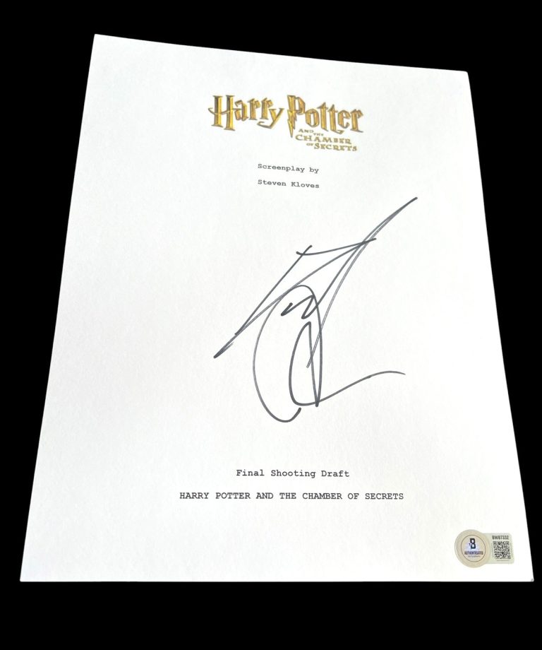 DANIEL RADCLIFFE SIGNED SCRIPT HARRY POTTER CHAMBER OF SECRETS BECKETT BAS COA F