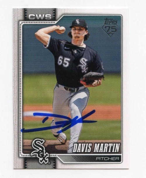 DAVIS MARTIN SIGNED 2026 TOPPS BASEBALL CARD AUTO