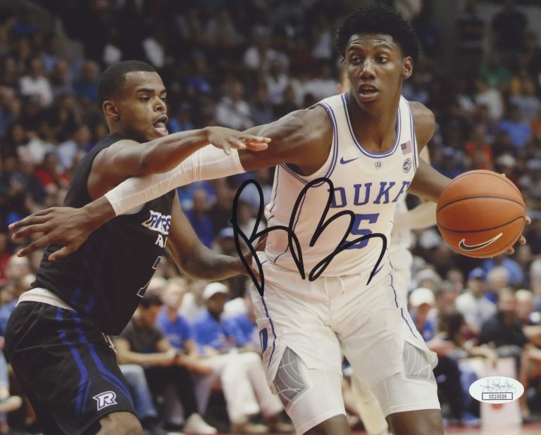 R.J BARRETT SIGNED DUKE BLUE DEVILS PHOTO 2 JSA