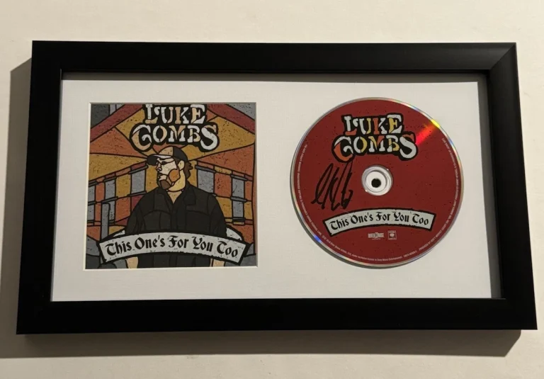 LUKE COMBS SIGNED CD FRAMED COUNTRY SINGER STAR THIS ONE’S FOR YOU TOO RARE COA