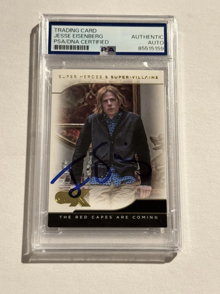 JESSE EISENBERG SIGNED AUTO 2019 CZX Super Heroes & Villains LEX LUTHOR PSA/DNA