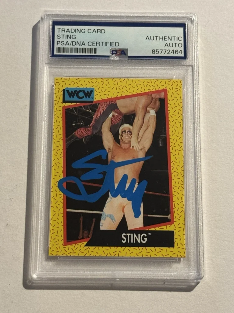 STING WCW Wrestling 1991 IMPEL #9 PSA/DNA CERTIFIED AUTHENTIC RC ROOKIE AUTO