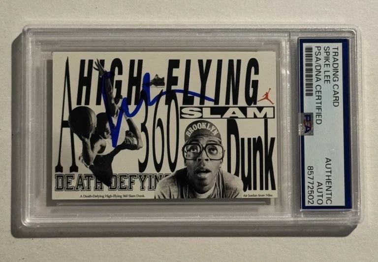 SPIKE LEE SIGNED AUTO RC ROOKIE 1991 Nike Michael Jordan High Flying #2 PSA