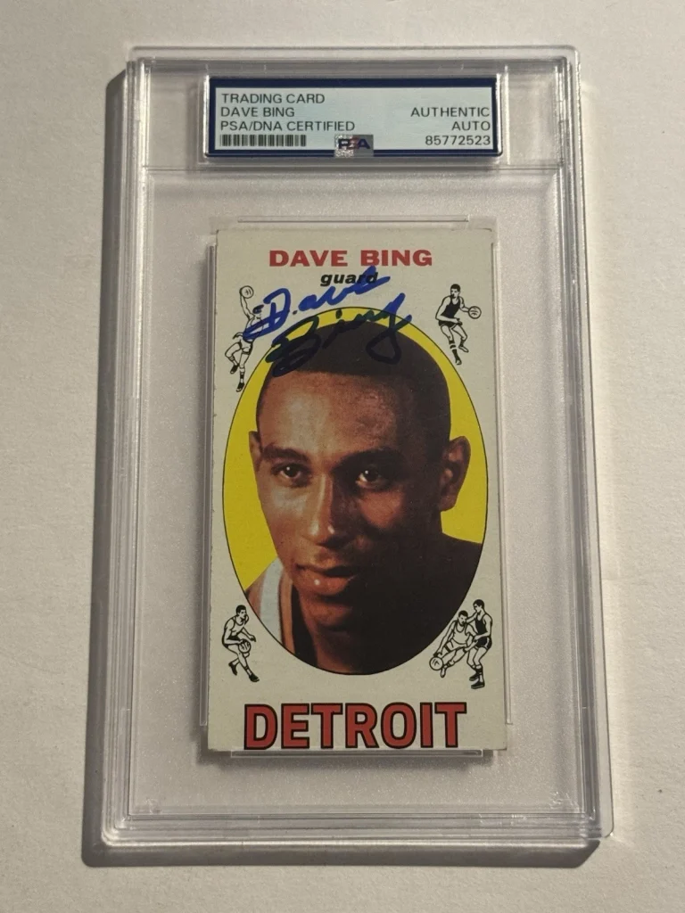 DAVE BING 1969-70 Topps #55 Autographed Signed Auto RC Detroit Pistons PSA