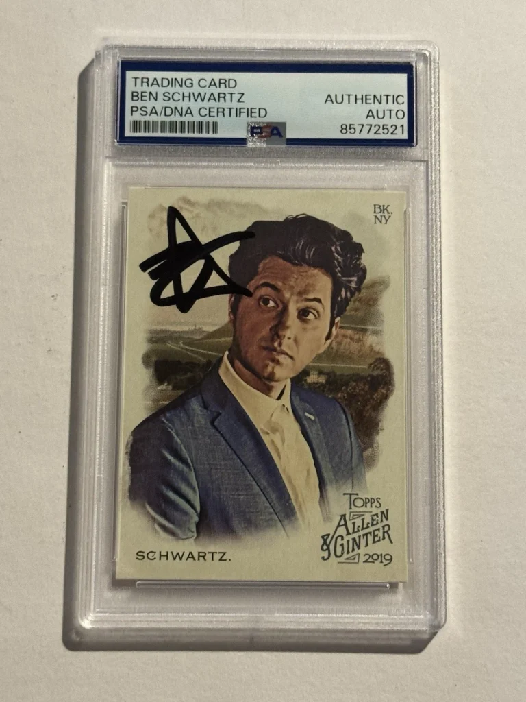 Ben Schwartz Signed 2019 Allen & Ginter Trading Card Autographed PSA/DNA Sonic