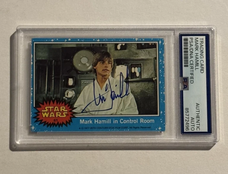 Mark Hamill 1977 Topps Star Wars #61 Luke Skywalker Signed Auto RC Rookie PSA