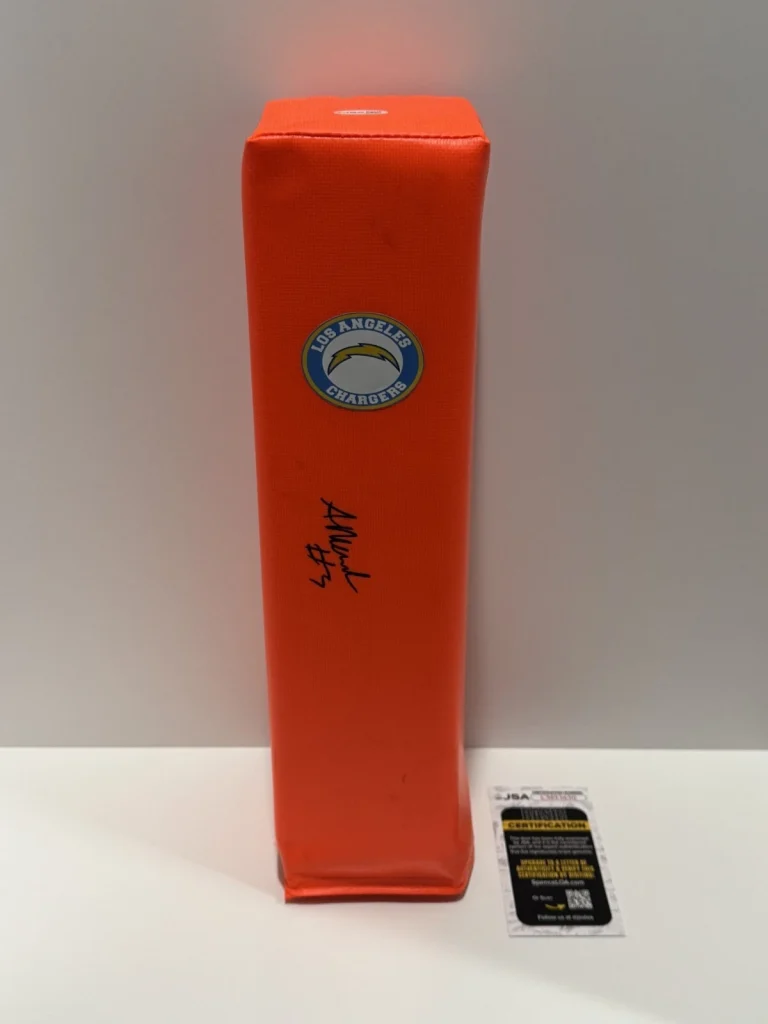 AKHEEM MESIDOR SIGNED TOUCHDOWN PYLON LOS ANGELES CHARGERS FOOTBALL JSA COA