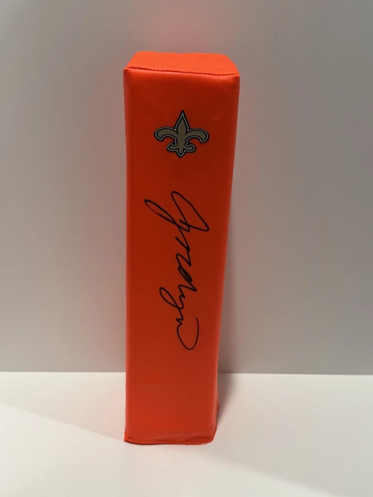 JORDYN TYSON SIGNED TOUCHDOWN PYLON NEW ORLEANS SAINTS FOOTBALL JSA COA
