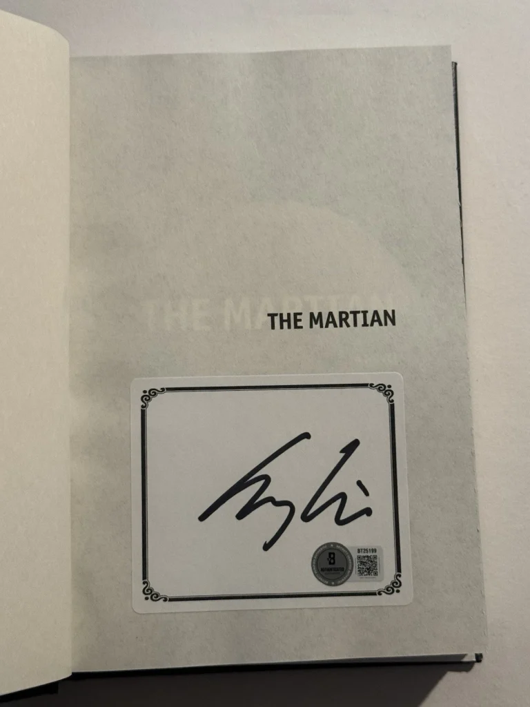 ANDY WEIR SIGNED AUTOGRAPHED First/1st Edition HC THE MARTIAN BOOK BAS COA