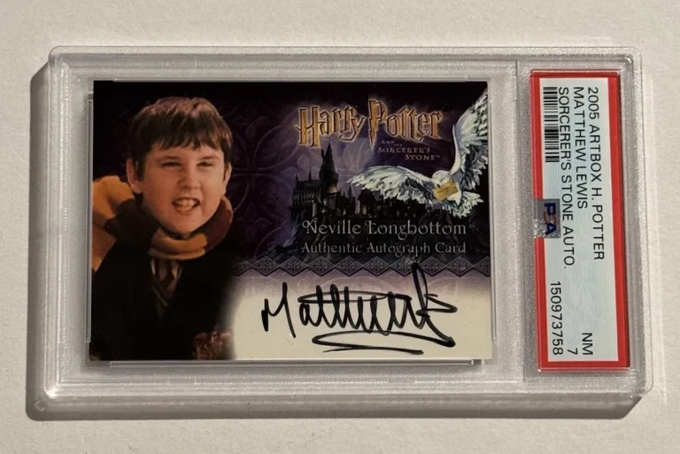 2005 ARTBOX HARRY POTTER & THE SORCERER'S STONE AUTO MATTHEW LEWIS NEVILLE PSA 7
