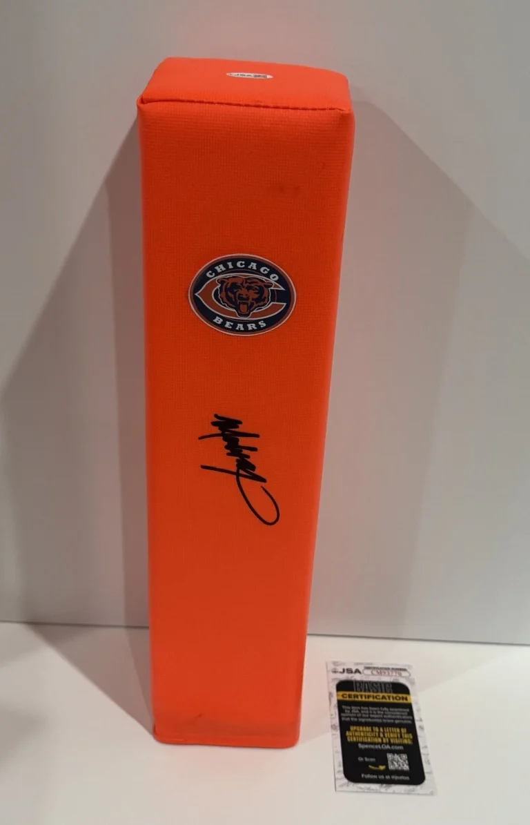 MALIK MUHAMMAD SIGNED TOUCHDOWN PYLON CHICAGO BEARS FOOTBALL JSA COA