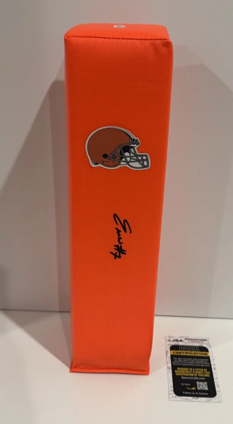 EMMANUEL MCNEIL-WARREN SIGNED TOUCHDOWN PYLON CLEVELAND BROWNS JSA COA