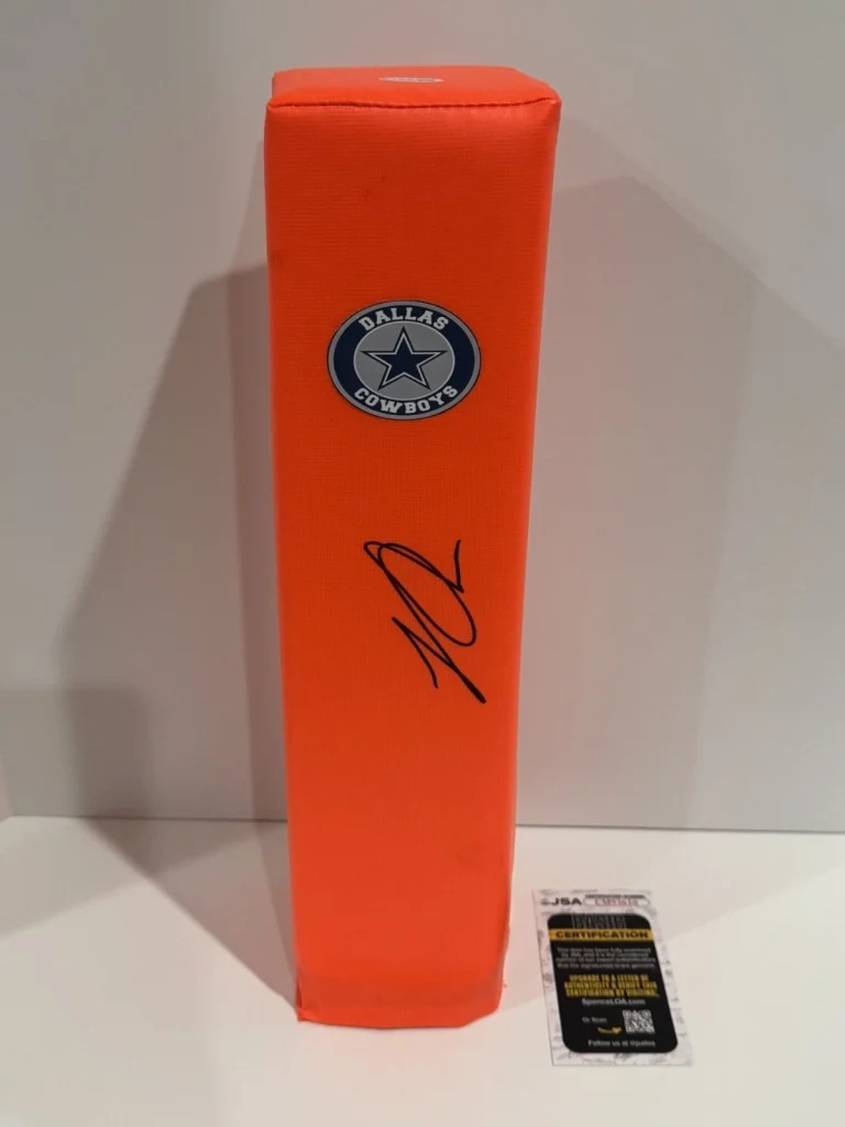 LT OVERTON SIGNED TOUCHDOWN PYLON DALLAS COWBOYS FOOTBALL JSA COA