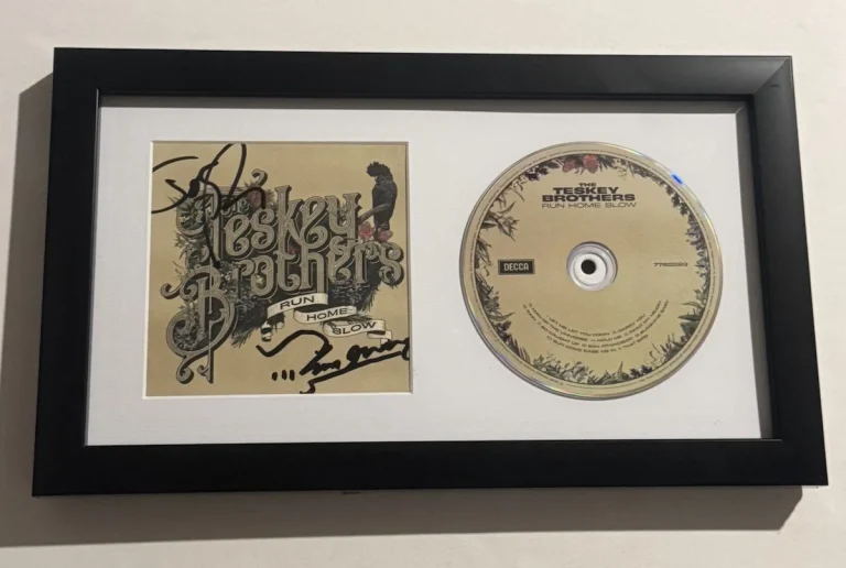 THE TESKEY BROTHERS FULL BAND SIGNED CD FRAMED RARE BLUES ROCK BAND COA
