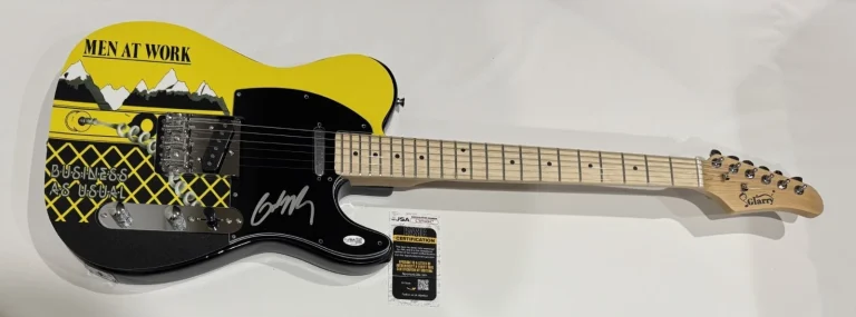 COLIN HAY SIGNED CUSTOM MEN AT WORK BUSINESS AS USUAL ELECTRIC GUITAR JSA COA