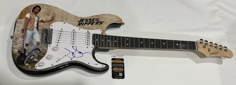 JOHN STAMOS SIGNED CUSTOM JESSE AND THE RIPPERS GUITAR FULL HOUSE UNCLE JSA COA